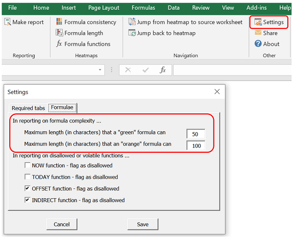 Using settings
